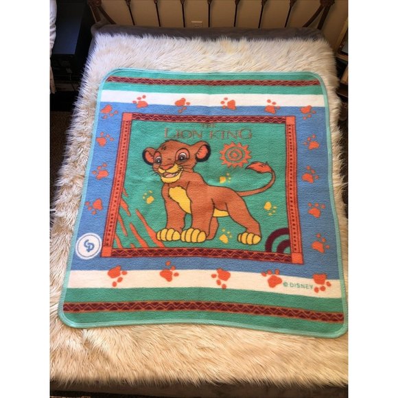 Disney Bedding Vintage Disney The Lion King Simba Thick Fleece